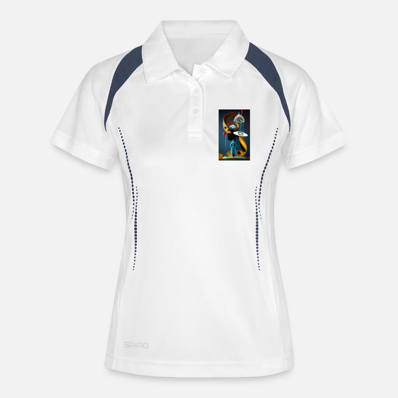 Surreal Dreamscape Illustration Design - Women's Polo breathable - white/navy