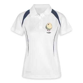 Grosse mouette - Polo respirant Femme - blanc/marine - Devant