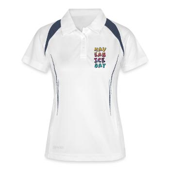 Have a nice Day Comic Verlauf Sommer Fun Sprüche - Frauen Polo atmungsaktiv - Weiß/Navy - Vorne