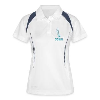 Jorik - Frauen Polo atmungsaktiv - Weiß/Navy - Vorne