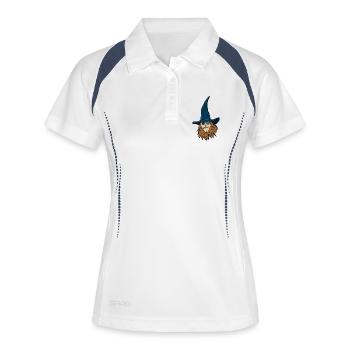 Sorcière épouvantail - Polo respirant Femme - blanc/marine - Devant