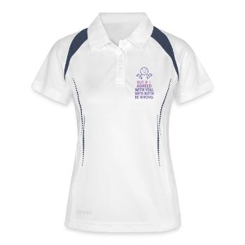 Sarcastic Shrug Funny Quote - Women's Polo breathable - white/navy - Front