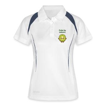 Kiwi motif Cute by Nature - Women's Polo breathable - white/navy - Front
