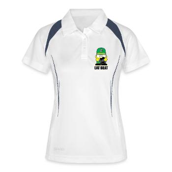 Eat Beat Vinyl Kid - Polo respirant Femme - blanc/marine - Devant