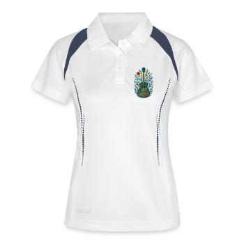 Floral Guitar in Watercolor - Women's Polo breathable - white/navy - Front