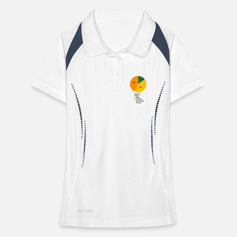 Funny Skiing Pie Chart Skier Humor Slogan Women's Polo breathable