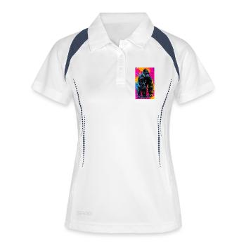 gorilla - Women's Polo breathable - white/navy - Front