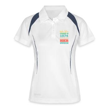 1974 - Frauen Polo atmungsaktiv - Weiß/Navy - Vorne