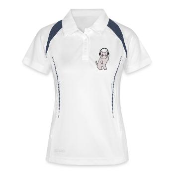 Cat disco queen - Women's Polo breathable - white/navy - Front