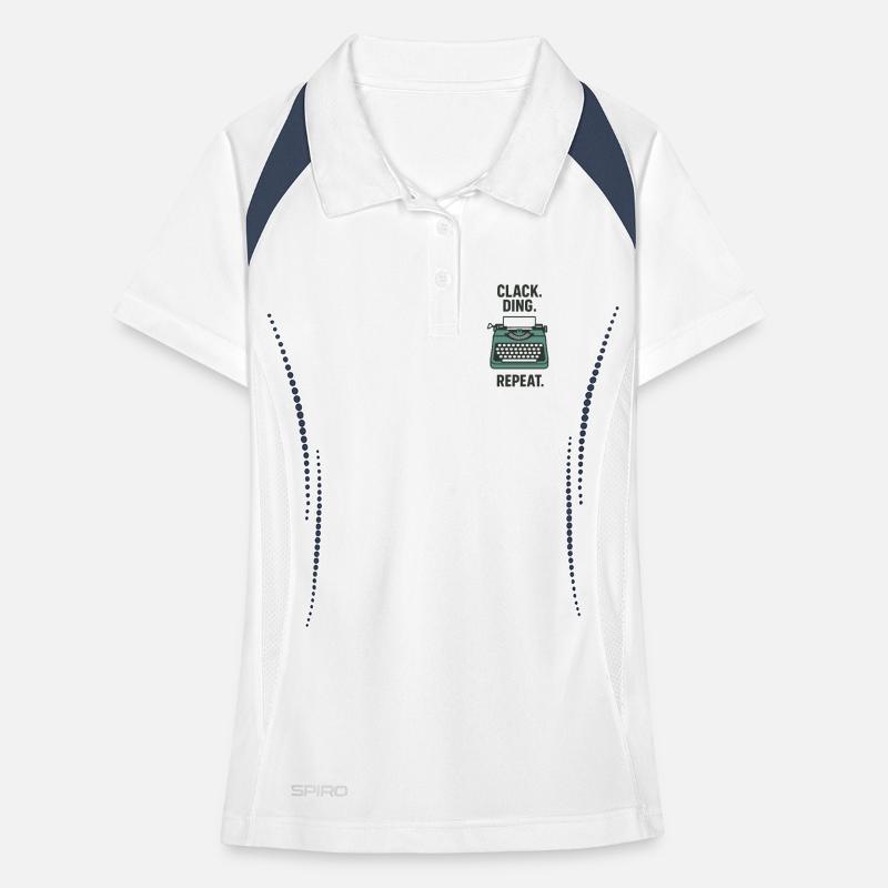 Klack Ding Repeat | Typewriter Women's Polo breathable