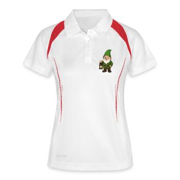 Gnome Green Lantern Light - Polo respirant Femme - blanc/marine - Devant