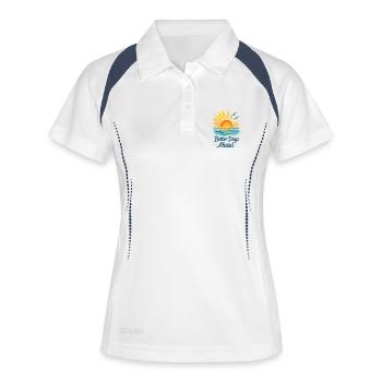 Better Days Ahead Sunrise Ocean - Women's Polo breathable - white/navy - Front