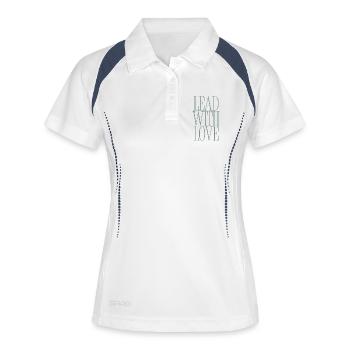 Lead With Love Bold Typography - Women's Polo breathable - white/navy - Front