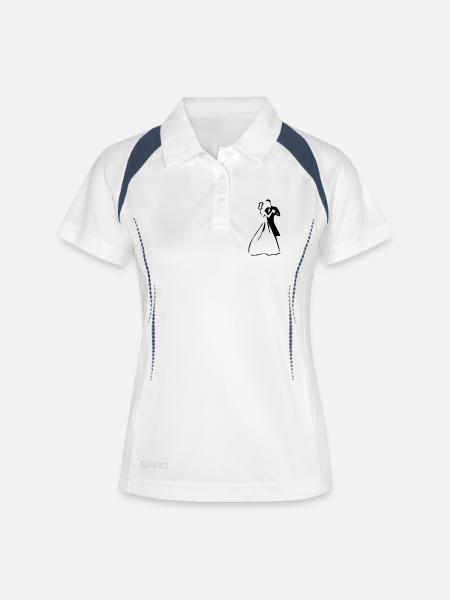 couple - Women's Polo breathable - white/navy