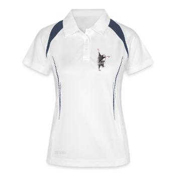 Souris - Polo respirant Femme - blanc/marine - Devant