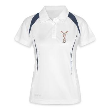 Wild Elk - Women's Polo breathable - white/navy - Front