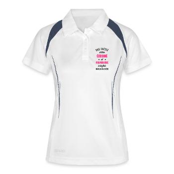 Cousin - Cousine - Famille - Naissance - Bébé - Women's Polo breathable - white/navy - Front