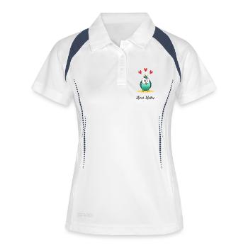 MAITRE. MERCI MAÎTRE - Polo respirant Femme - blanc/marine - Devant