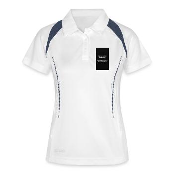 Psycko - Polo respirant Femme - blanc/marine - Devant