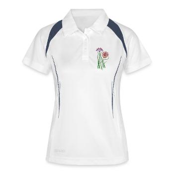 Flowers - Women's Polo breathable - white/navy - Front