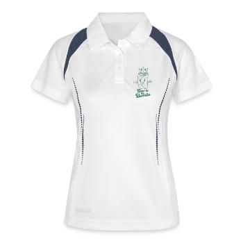 Burrito Roi Couronne Illustration - Polo respirant Femme - blanc/marine - Devant