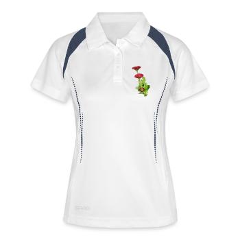 Tausendschoen - Polo respirant Femme - blanc/marine - Devant