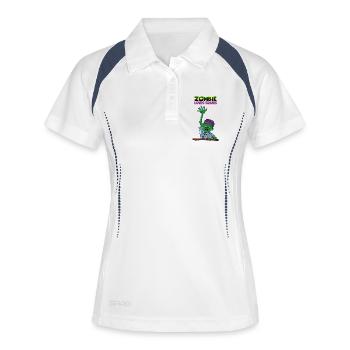 Zombie Loves Brains Funny Undead Monster Horror - Women's Polo breathable - white/navy - Front