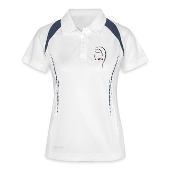 Red Flame Dust - Women's Polo breathable - white/navy - Front