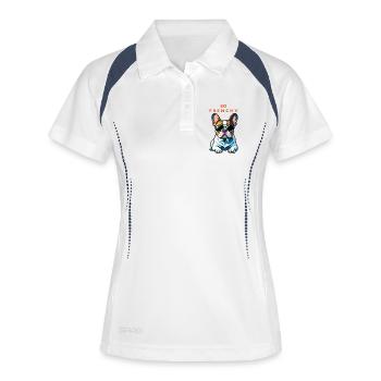 French Bulldog Pop Chic Glasses - Women's Polo breathable - white/navy - Front