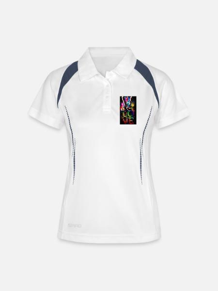Mandala - Women's Polo breathable - white/navy