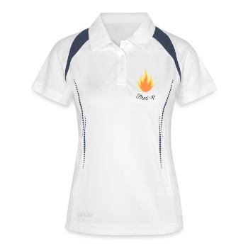 Fired-up - Polo respirant Femme - blanc/marine - Devant