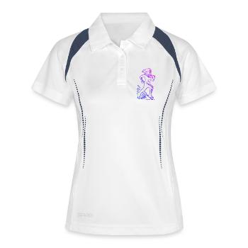 Un incontournable pour les vraies courses - Polo respirant Femme - blanc/marine - Devant