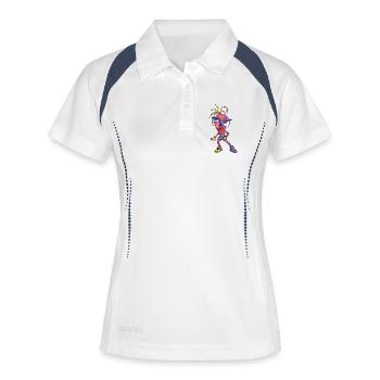 Neon Wild Cartoon Portrait - Women's Polo breathable - white/navy - Front