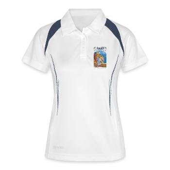 Amalfi Coastal Vue: Robe estivale - Polo respirant Femme - blanc/marine - Devant