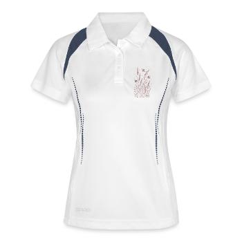 Bees and flowers - Women's Polo breathable - white/navy - Front