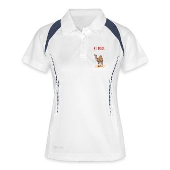 Es funktioniert - Frauen Polo atmungsaktiv - Weiß/Navy - Vorne