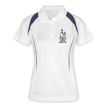 Drôle De Noël bonhomme de neige lapin carotte - Polo respirant Femme - blanc/marine - Devant