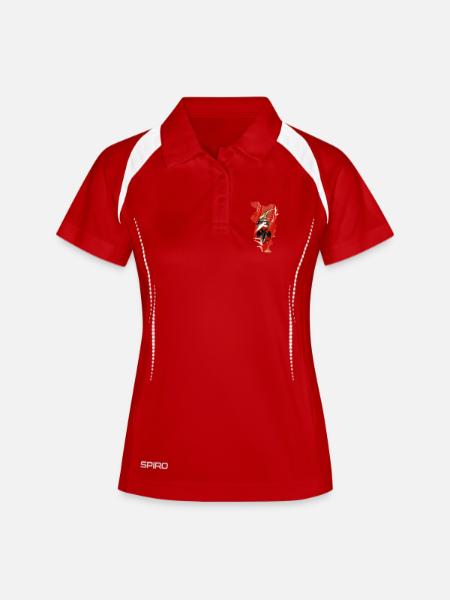 Albanie - Polo respirant Femme - blanc/marine