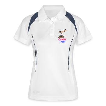 Candy Statement Dent sucrée Bonbons délicieux - Polo respirant Femme - blanc/marine - Devant