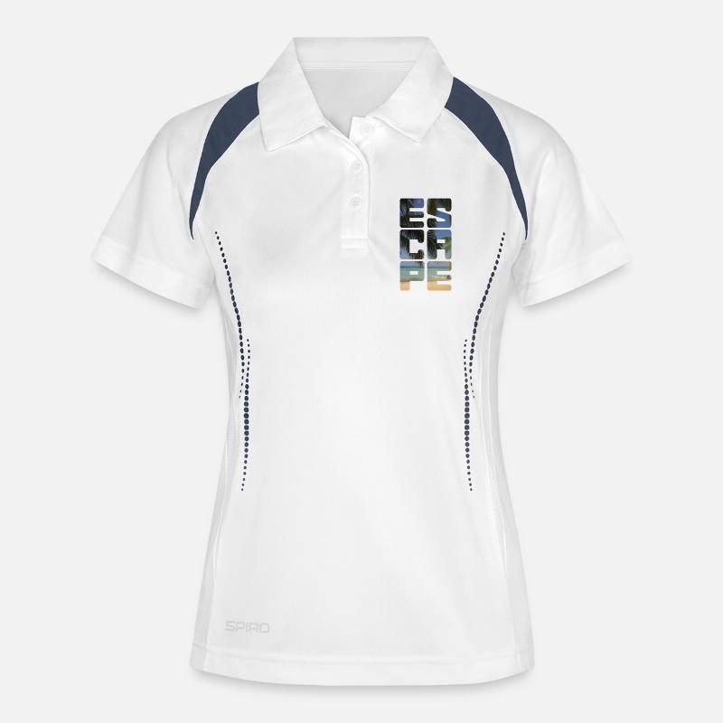 Escape Beach - Women's Polo breathable - white/navy