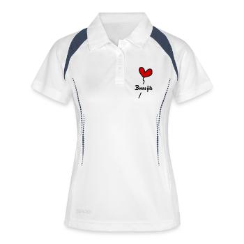 BONNE FÊTE MAMAN. MAMAN. FÊTE DES MÈRES - Polo respirant Femme - blanc/marine - Devant