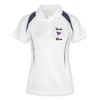 LONG LIVE THE BRIDE AND GROOM - Women's Polo breathable - white/navy - Front