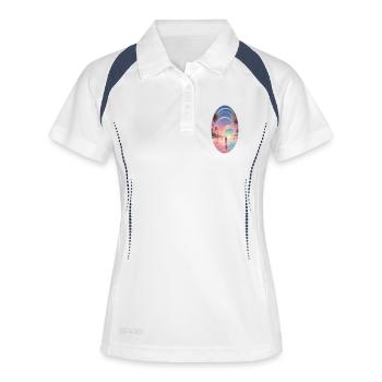 Pastel Beach Rainbow Dream - Women's Polo breathable - white/navy - Front