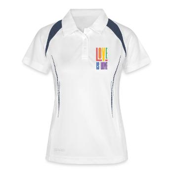 LGBTQ Pride Month - Love is Love - Women's Polo breathable - white/navy - Front