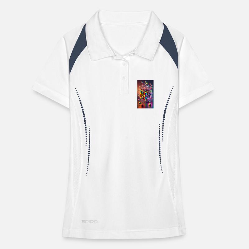 Color Explosion Cube Women's Polo breathable