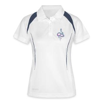 Schlange - Frauen Polo atmungsaktiv - Weiß/Navy - Vorne