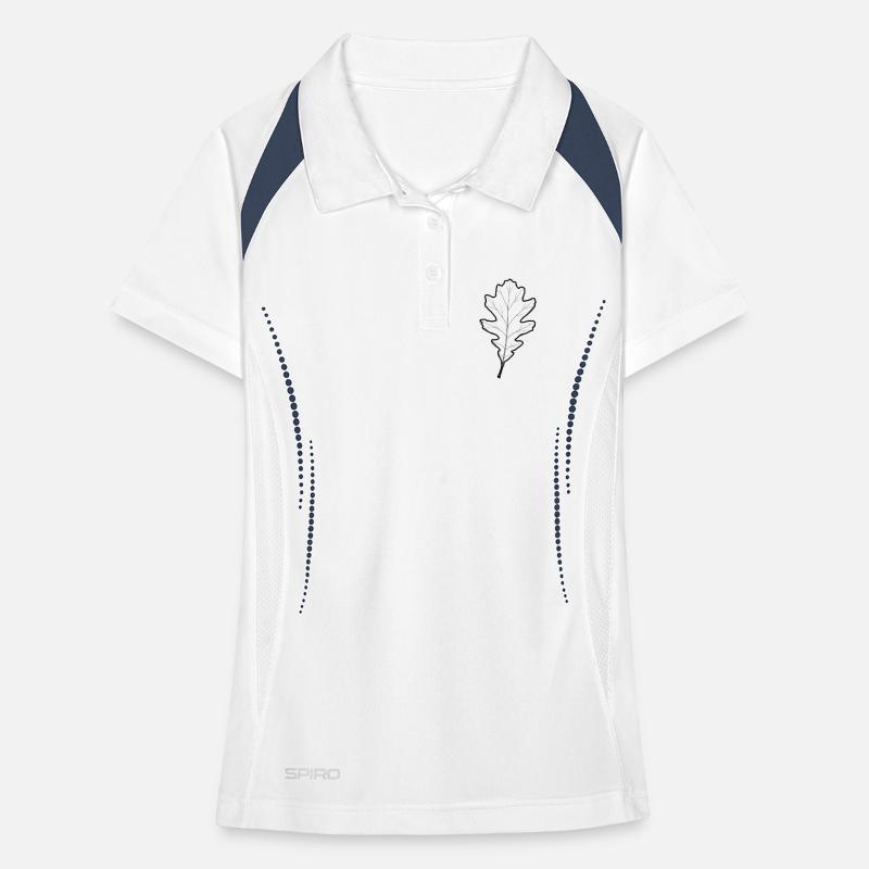 LiGu-Design - Eichenblatt Umriss  Frauen Polo atmungsaktiv