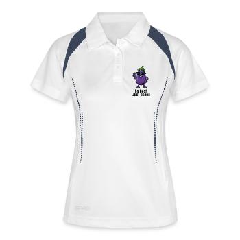 No Meat, Peaceful Eggplant - No beef - Women's Polo breathable - white/navy - Front