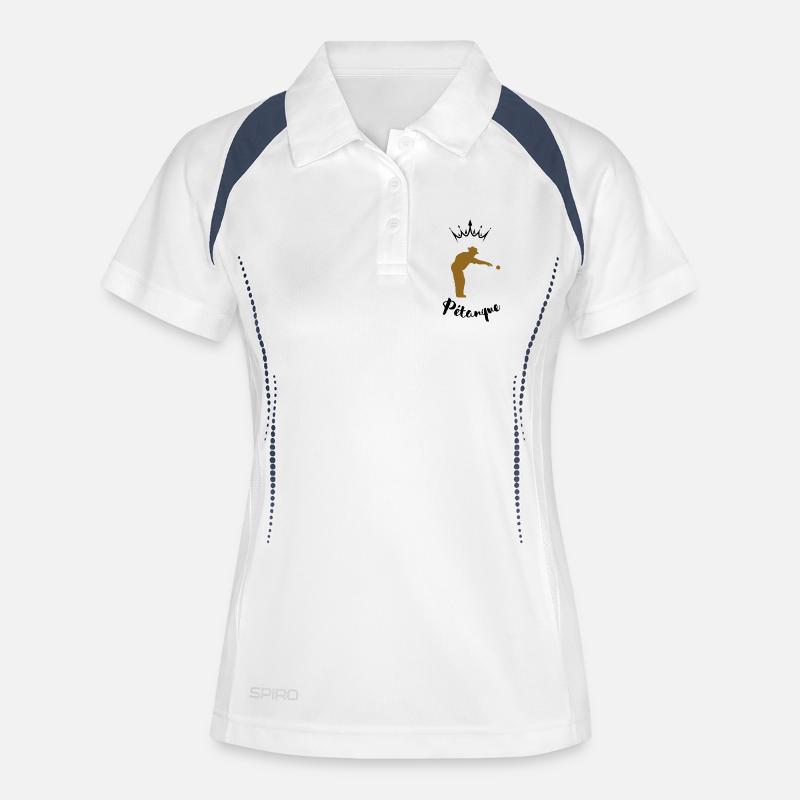 Pétanque - Women's Polo breathable - white/navy