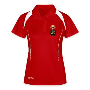 Sheep rock icon in retro style - Women's Polo breathable - red/white - Front